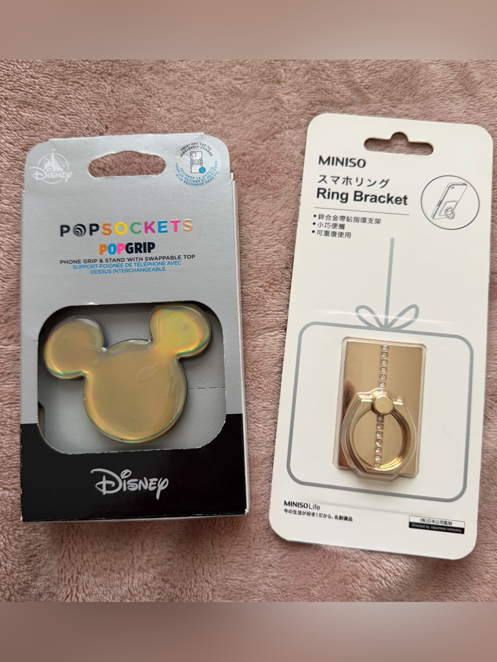 Disney Popsocket and Miniso Ring Bracket for Cellphone